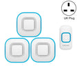 CACAZI V028F 1 For 3 Wireless Music Doorbell without Battery, Plug:UK Plug(White) - free shipping - PMC TechLife - Order now!