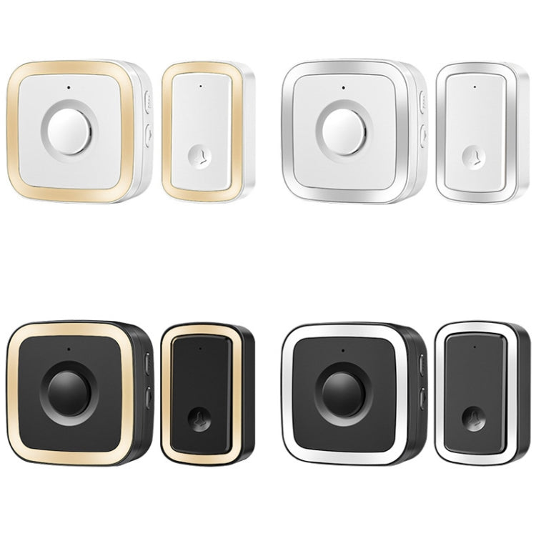 CACAZI A58 1 For 1 Smart Wireless Doorbell without Battery, Plug:EU Plug(Gold)