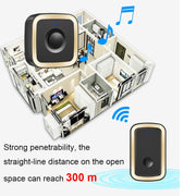 CACAZI A58 1 For 1 Smart Wireless Doorbell without Battery, Plug:UK Plug(Silver)
