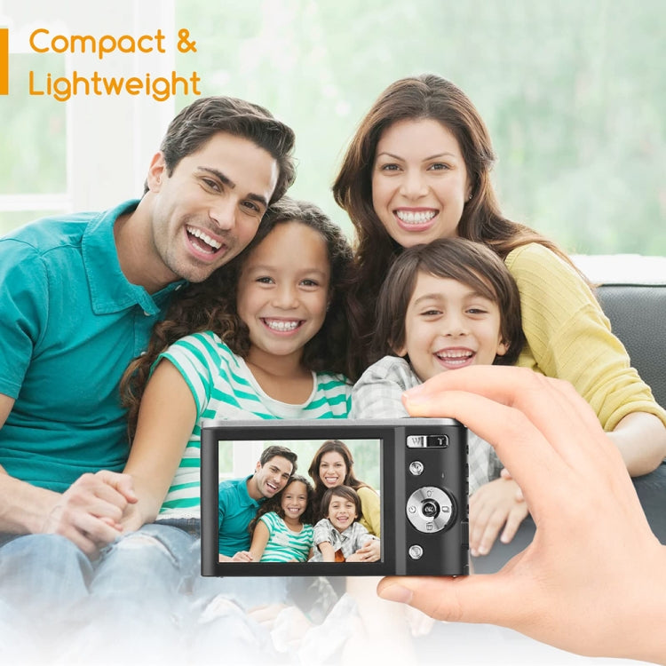 DC303A 2.8-Inch 4K 16X Zoom HD Digital Camera Mini Children Photography Camera US Plug(Black)