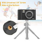 DC303A 2.8-Inch 4K 16X Zoom HD Digital Camera Mini Children Photography Camera AU Plug(Black)