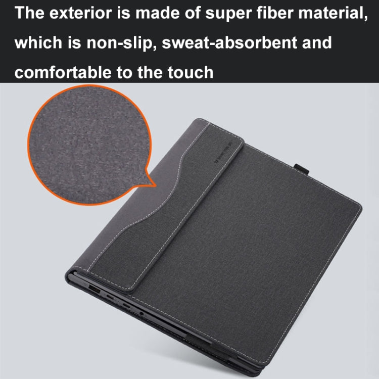 For Samsung Galaxy Book 4 Pro 14 Inch Leather Laptop Anti-Fall Protective Case(Black)