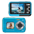WDC901 3.5m Waterproof 48MP HD Dual Screen Outdoor Sports Digital Camera EU Plug(Blue) - Children Cameras by PMC TechLife | Online Shopping South Africa | PMC TechLife | Buy Now Pay Later Mobicred