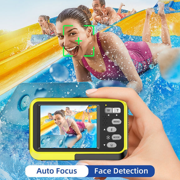 WDC901 3.5m Water-resistant 48MP HD Dual Screen Outdoor Sports Digital Camera EU Plug(Blue)