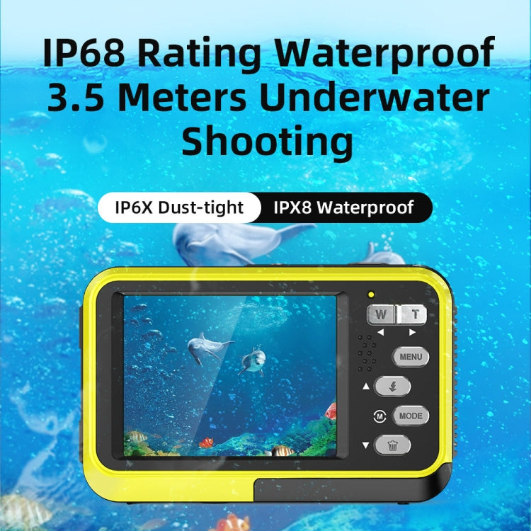 WDC901 3.5m Water-resistant 48MP HD Dual Screen Outdoor Sports Digital Camera EU Plug(Blue)