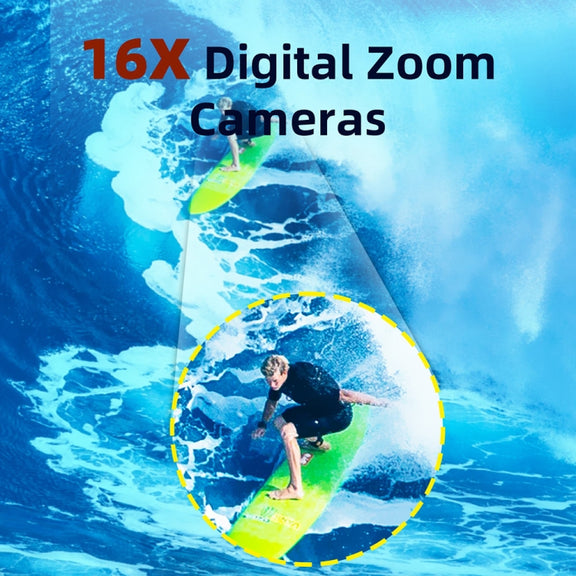 WDC901 3.5m Water-resistant 48MP HD Dual Screen Outdoor Sports Digital Camera EU Plug(Blue)