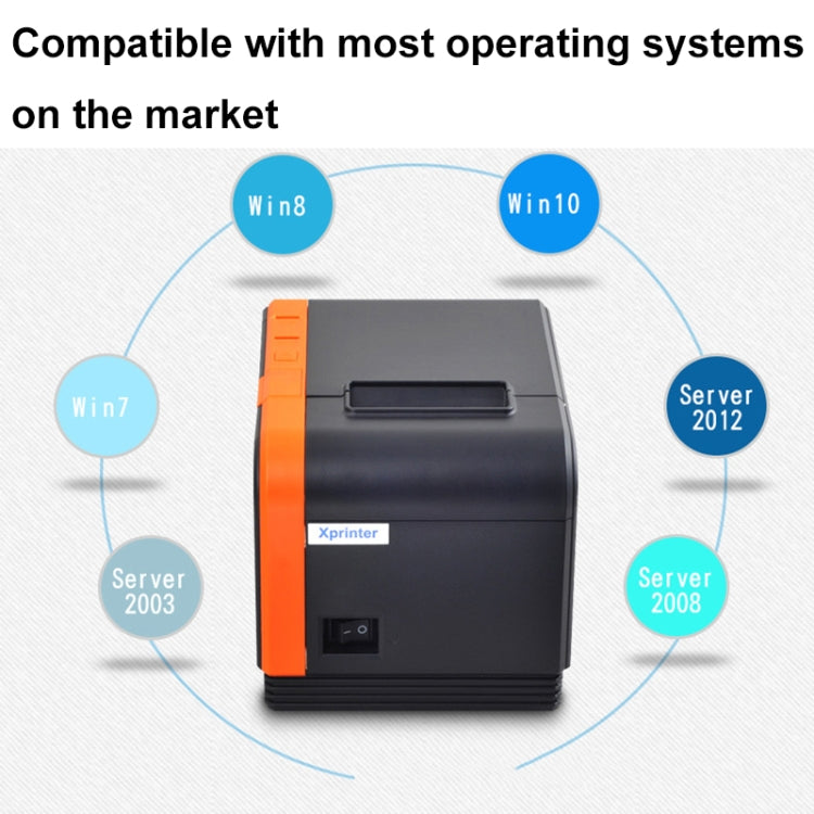 Xprinter XP-T58L 58mm Supermarket Cashier Receipt Thermal Printer, Spec: Parallel Port(US Plug)