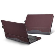 For Samsung Galaxy Book 2 Pro 15.6 inch Leather Laptop Anti-Fall Protective Case With Stand(Wine Red)