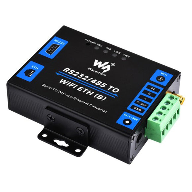 Waveshare Industrial Grade Serial Server RS232/485 to WiFi / Ethernet RJ45 Network Port