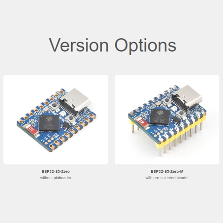 Waveshare ESP32-S3 Mini Development Board, Based On ESP32-S3FH4R2 Dual-Core Processor with Header