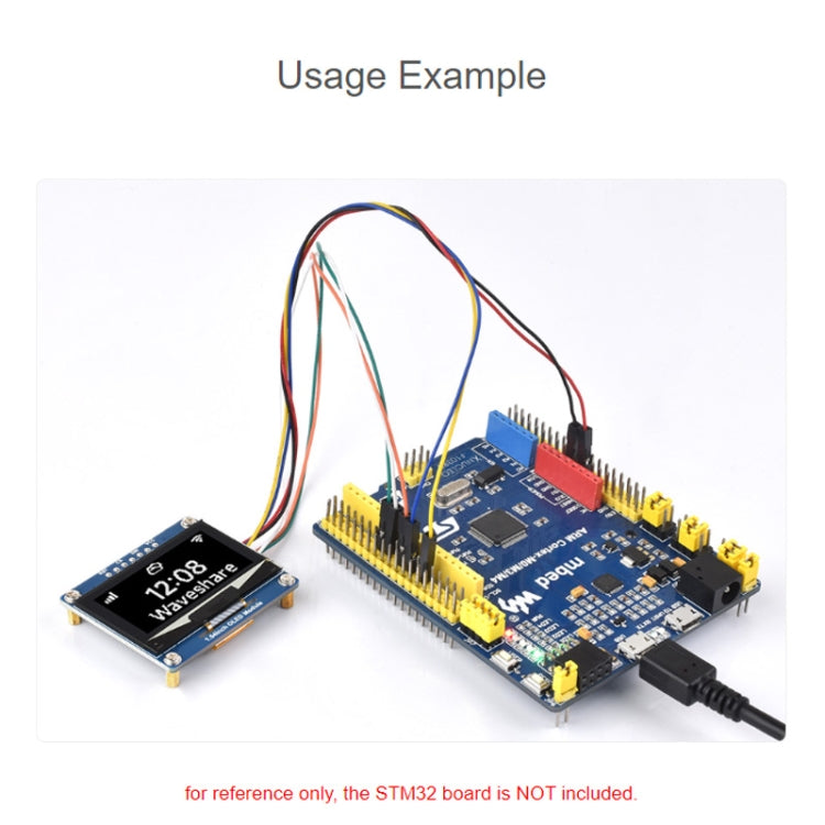 Waveshare 1.54 Inch OLED Display Module, 128��64 Resolution, SPI / I2C Communication(Blue)