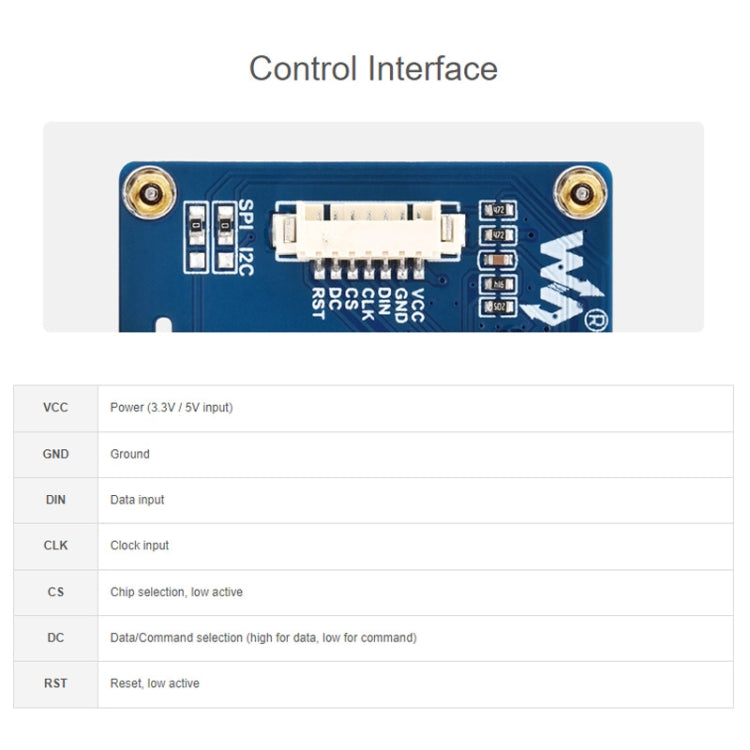Waveshare 1.54 Inch OLED Display Module, 128��64 Resolution, SPI / I2C Communication(Blue)
