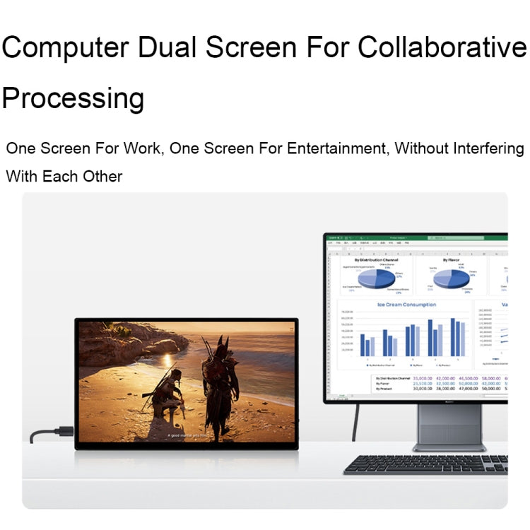 Waveshare 13.3 Inch 2K 2560×1440 HDMI/Type-C Display Interface AMOLED Touch Display(EU Plug)