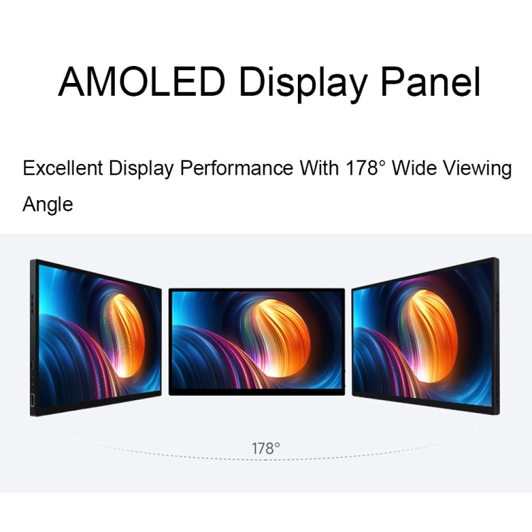 Waveshare 13.3 Inch 2K 2560×1440 HDMI/Type-C Display Interface AMOLED Touch Display(EU Plug)