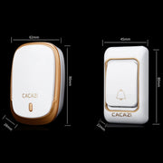 CACAZI Smart Water-resistant Music Wireless Doorbell Multifunctional Pager, Style: UK Plug(Black)