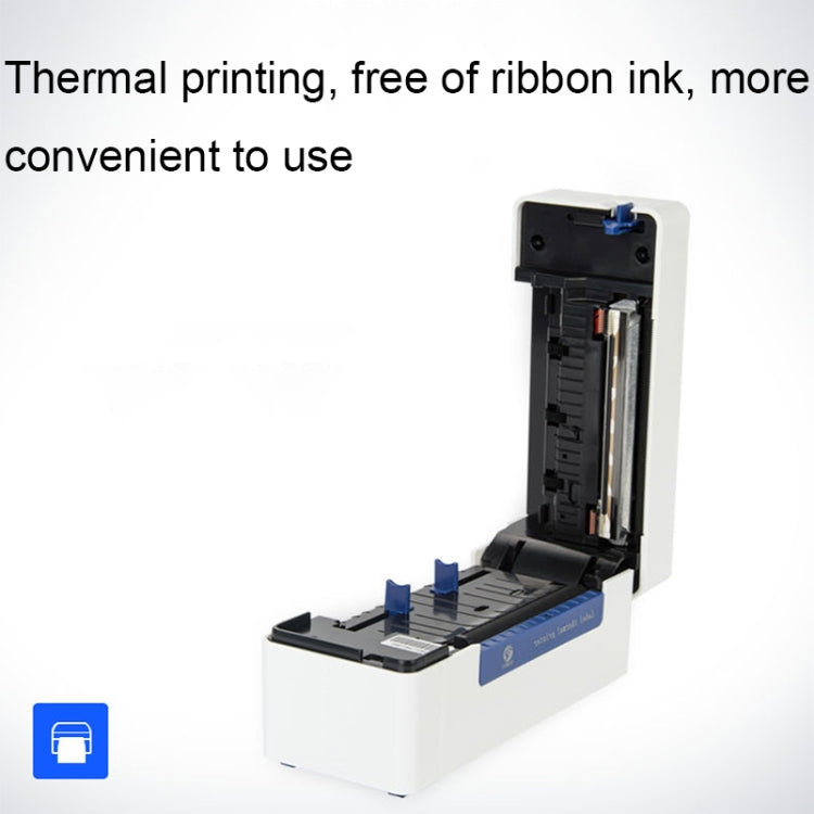 QIRUI 104mm Express Order Printer Thermal Self-adhesive Label Printer, Style:QR-488BT(US Plug)