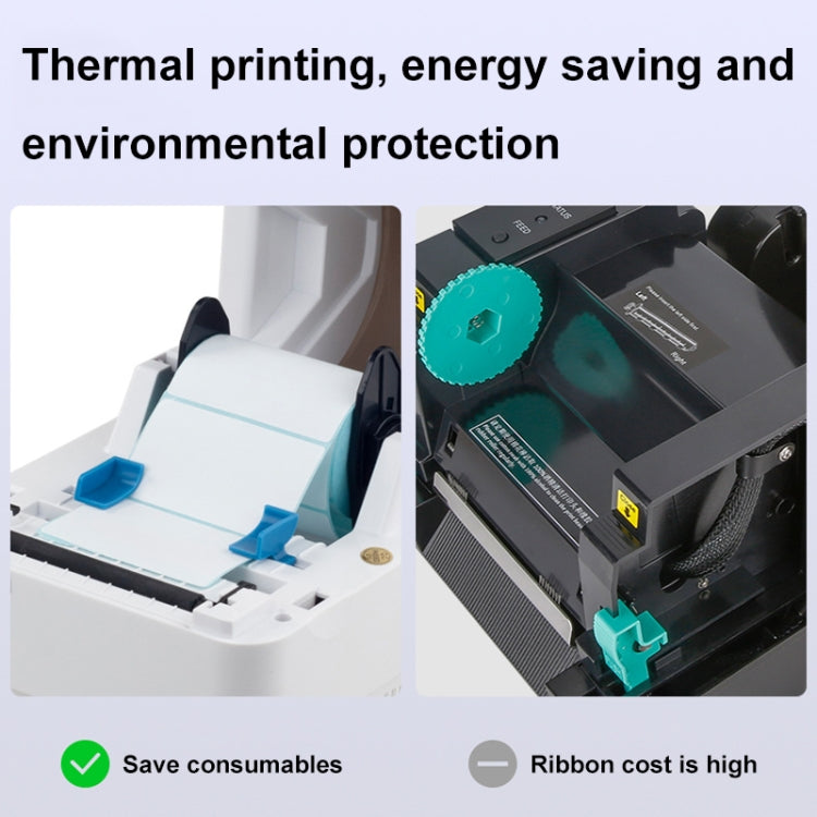Xprinter XP-320B 80mm Thermal Barcode Supermarket Cashier Label Printer, Spec: USB+Bluetooth(US Plug)
