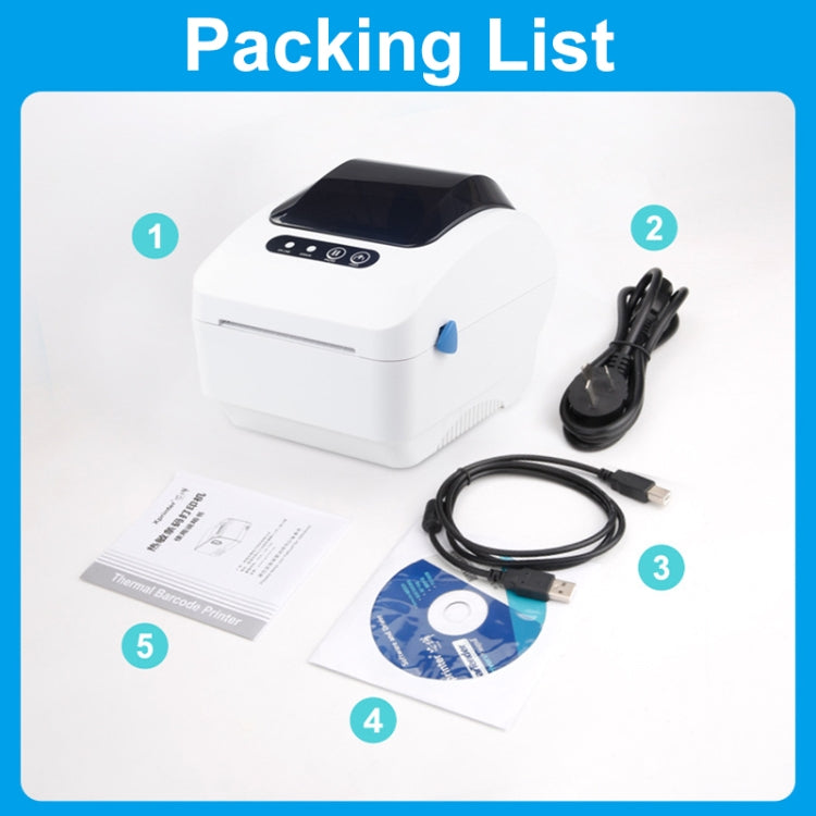 Xprinter XP-320B 80mm Thermal Barcode Supermarket Cashier Label Printer, Spec: USB+Bluetooth(UK Plug)