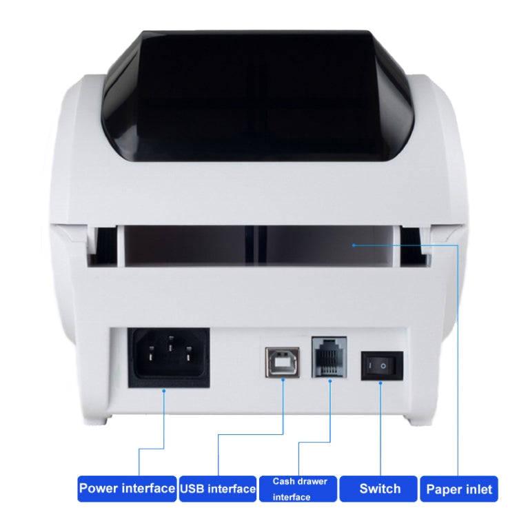 Xprinter XP-320B 80mm Thermal Barcode Supermarket Cashier Label Printer, Spec: USB+Bluetooth(UK Plug)