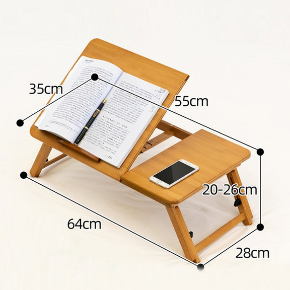 741ZDDNZ Bed Use Folding Height Adjustable Laptop Desk Dormitory Study Desk, Specification: Medium 64cm