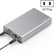 Blueendless U35Q 3.5 Inch Full Metal Mobile Hard Disk Box Type-C/Usb3.0 SATA Serial Desktop PC External Hard Disk Box US Plug (TYPE-C)
