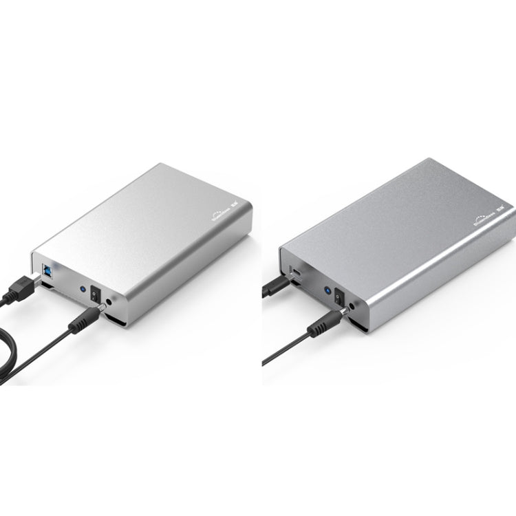 Blueendless U35Q 3.5 Inch Full Metal Mobile Hard Disk Box Type-C/Usb3.0 SATA Serial Desktop PC External Hard Disk Box AU Plug (TYPE-C)