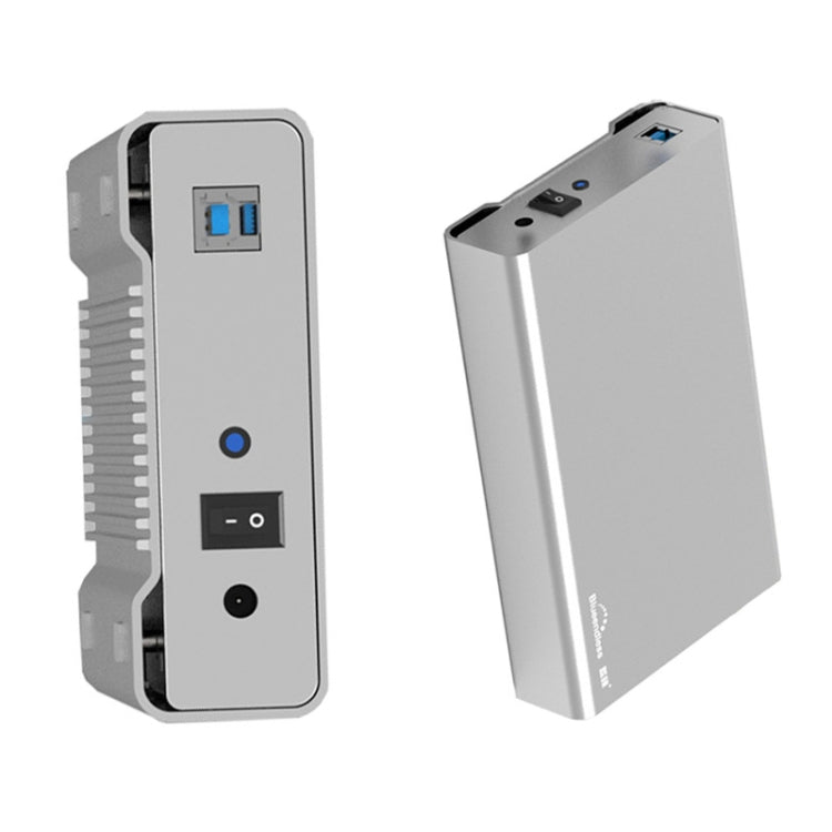 Blueendless U35Q 3.5 Inch Full Metal Mobile Hard Disk Box Type-C/Usb3.0 SATA Serial Desktop PC External Hard Disk Box AU Plug (TYPE-C)