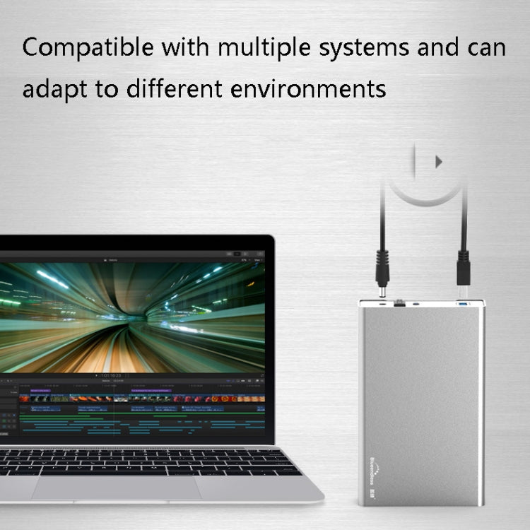 Blueendless U35Q 3.5 Inch Full Metal Mobile Hard Disk Box Type-C/Usb3.0 SATA Serial Desktop PC External Hard Disk Box AU Plug (TYPE-C)