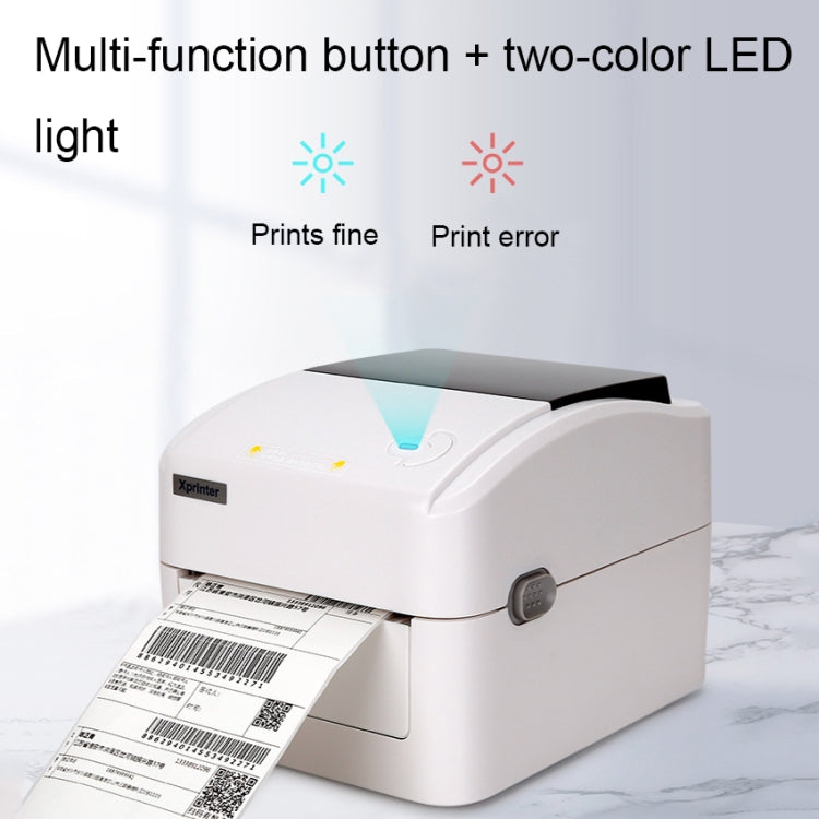 Xprinter XP-420B 108mm Express Order Printer Thermal Label Printer, Style:USB+WIFI(AU Plug)