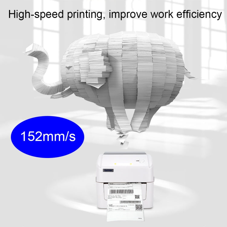Xprinter XP-420B 108mm Express Order Printer Thermal Label Printer, Style:USB+WIFI(AU Plug)