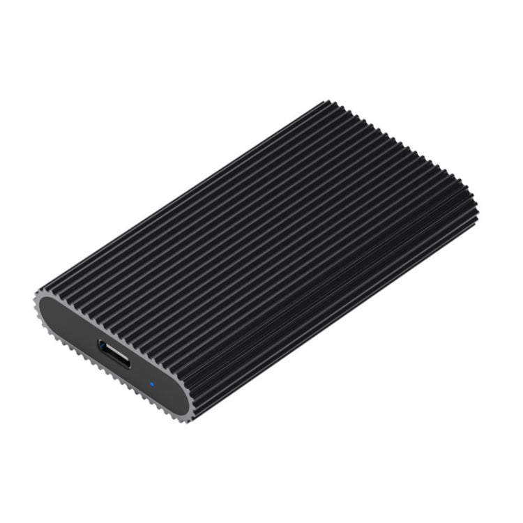 Blueendless M3T MSATA Mobile Hard Disk Box TYPE-C Transfer USB3.1 Notebook Solid Hard Disk Box(Black)
