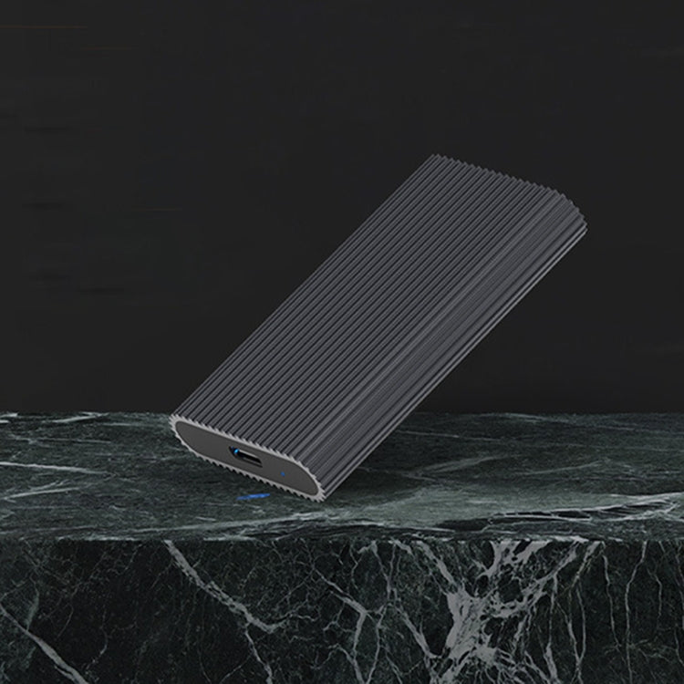 Blueendless M3T MSATA Mobile Hard Disk Box TYPE-C Transfer USB3.1 Notebook Solid Hard Disk Box(Black)