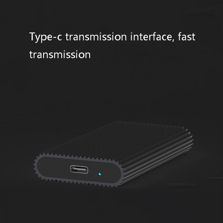 Blueendless M3T MSATA Mobile Hard Disk Box TYPE-C Transfer USB3.1 Notebook Solid Hard Disk Box(Black)