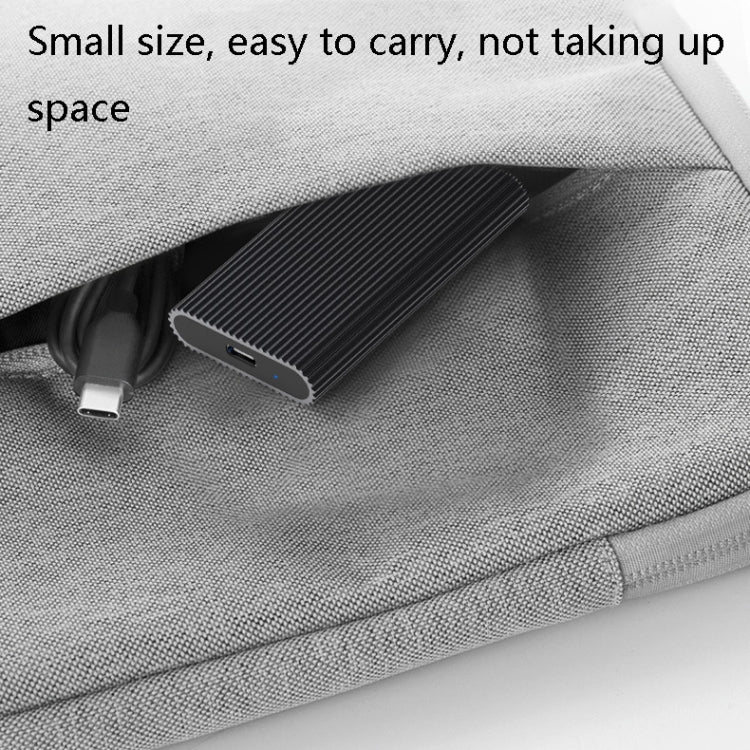 Blueendless M3T MSATA Mobile Hard Disk Box TYPE-C Transfer USB3.1 Notebook Solid Hard Disk Box(Black)