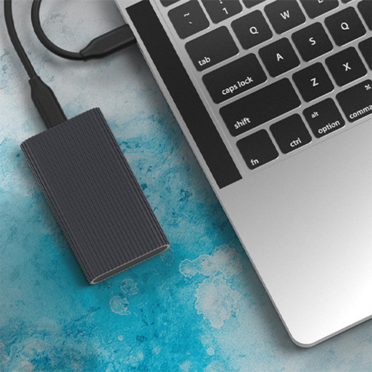 Blueendless M3T MSATA Mobile Hard Disk Box TYPE-C Transfer USB3.1 Notebook Solid Hard Disk Box(Black)