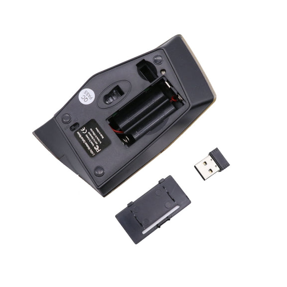 M-189 2.4GHz 6 Keys 2.4G Wireless Cool Game Mouse(Golden)