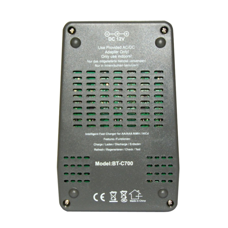 OPUS Smart Battery Charger Multifunctional Measuring Internal Resistance Backlight Charger, EU Plug, Model: BT-C700