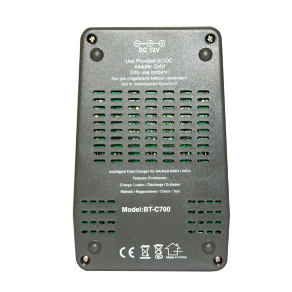 OPUS Smart Battery Charger Multifunctional Measuring Internal Resistance Backlight Charger, EU Plug, Model: BT-C700