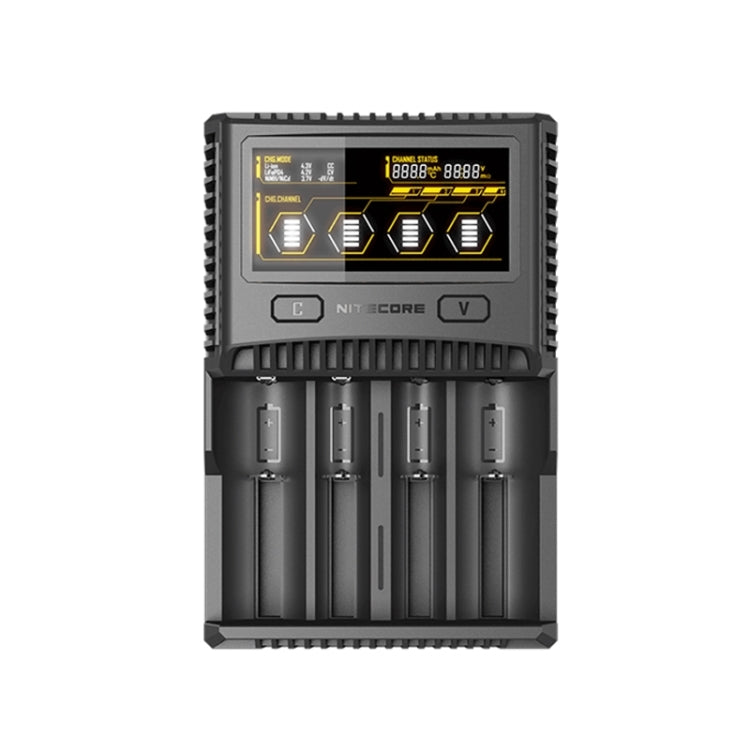 NITECORE 4-Slot Smart LCD Fast Charger, Model: SC4(UK Plug)