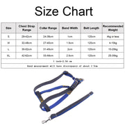 BG-Q1025 Leash+Chest Strap+Collar Thickened Strong Denim Pet Dog Leash Set, Size: XL(Black)