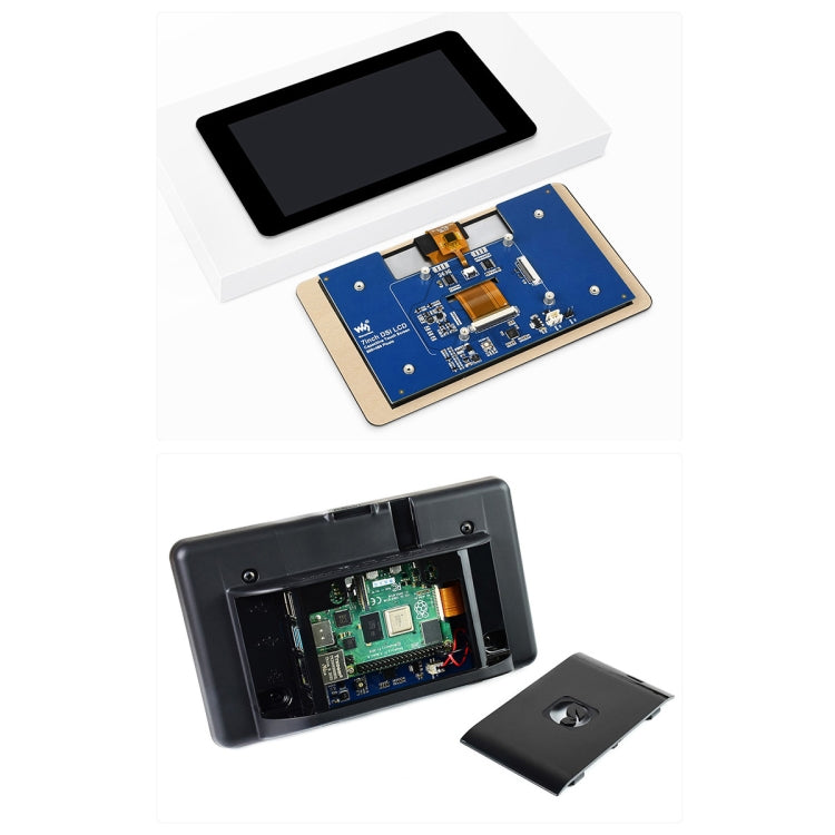 Waveshare 7 inch 800��480 IPS Capacitive Touch Display, DSI Interface, 5-Point Touch with Case