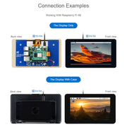 Waveshare 7 inch 800��480 IPS Capacitive Touch Display, DSI Interface, 5-Point Touch with Case