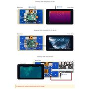 Waveshare 7 inch 800��480 IPS Capacitive Touch Display, DSI Interface, 5-Point Touch with Case