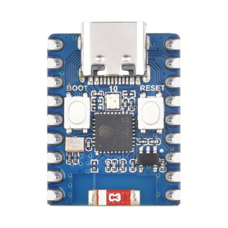 Waveshare 2.4GHz ESP32-C3 Mini Development Board, Based ESP32-C3FN4 Single-core Processor with Header