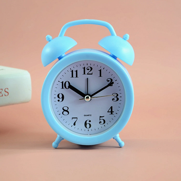2 PCS Student Bed Small Alarm Clock Desk Alarm Clock(Blue)