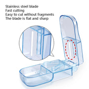 2pcs R8335 Transparent Medicine Cutter Food Grade Plastic Split Cartridge Pill Separator(Transparent)