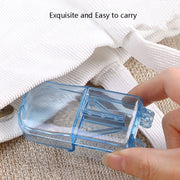 2pcs R8335 Transparent Medicine Cutter Food Grade Plastic Split Cartridge Pill Separator(Transparent)