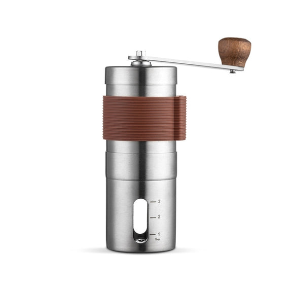 Portable Hand Crank Coffee Machine Stainless Steel Manual Grinder(Medium)