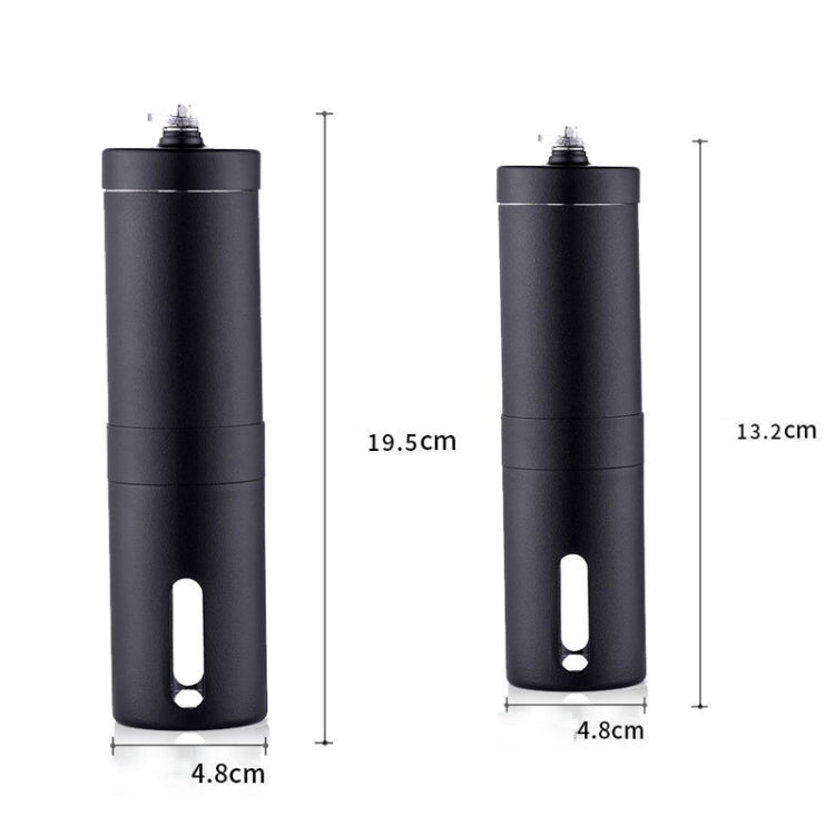Hand Crank Coffee Machine Manual Pepper Mill Grinder(Mid Black)