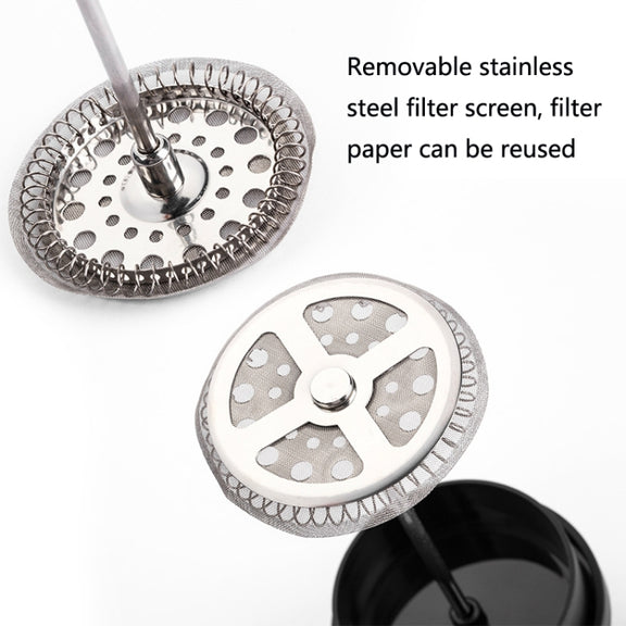 Household Hand Brewed Coffee French Filter Press Pot Glass Tea Maker(600ml)